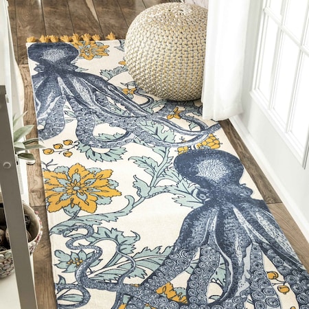 Nuloom Thomas Paul Octopus Tasseled Area Rug 2ft 8in x 6ft TATP03A-2806